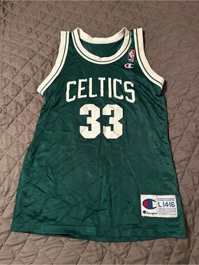 Champion Green and White Celtics #33 Basketball Jersey